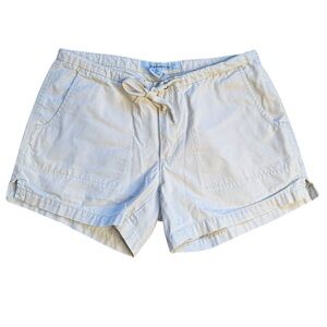 Abercrombie & Fitch Khaki Shorts Women XS Y2K Vintage 100% Cotton Tie Preppy B20